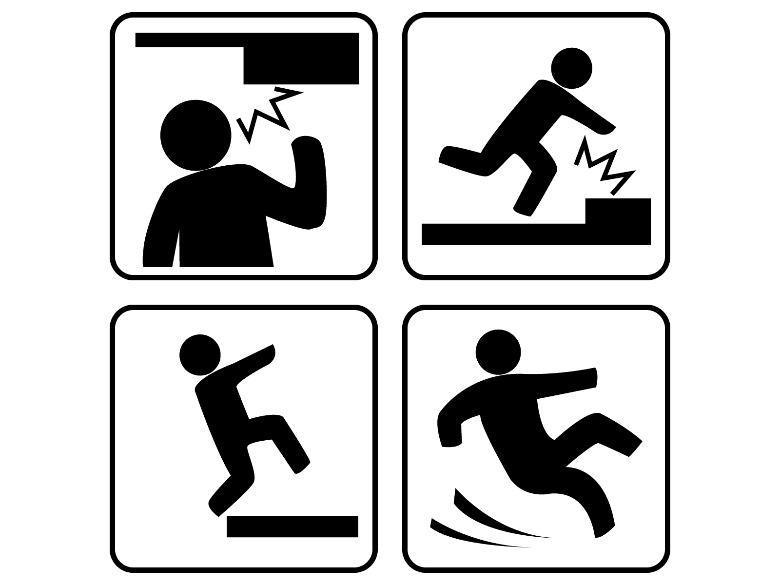 転倒する時のイメージのイラストです