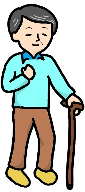 脳卒中で片麻痺になった人のイメージ